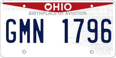 OH license plate GMN1796