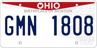 OH license plate GMN1808