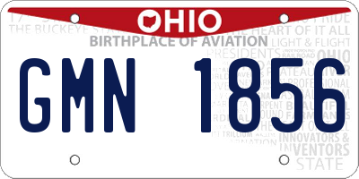 OH license plate GMN1856
