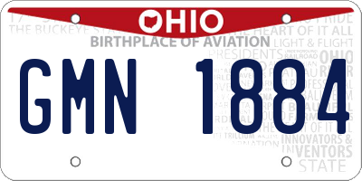 OH license plate GMN1884