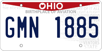 OH license plate GMN1885