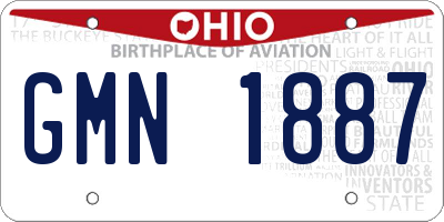 OH license plate GMN1887