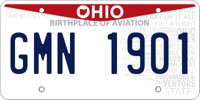 OH license plate GMN1901