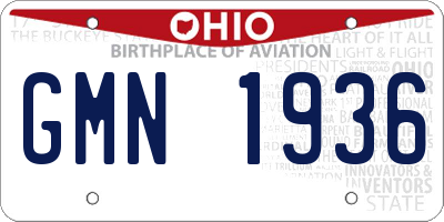 OH license plate GMN1936