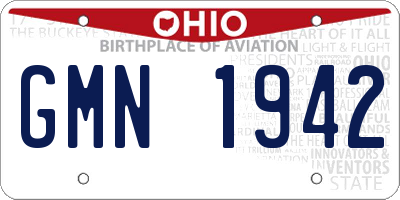 OH license plate GMN1942