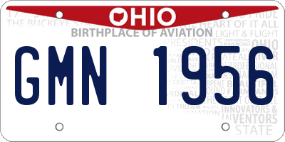 OH license plate GMN1956