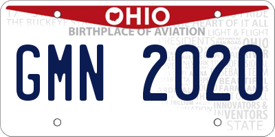 OH license plate GMN2020