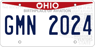 OH license plate GMN2024