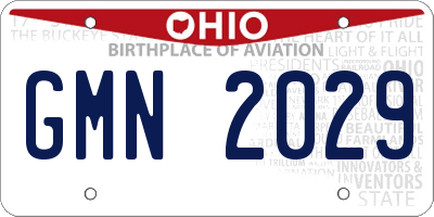 OH license plate GMN2029