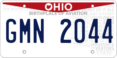 OH license plate GMN2044