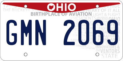OH license plate GMN2069