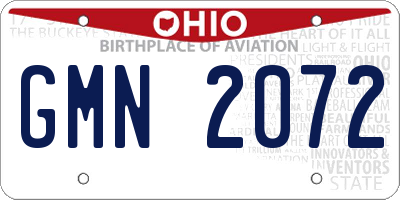 OH license plate GMN2072