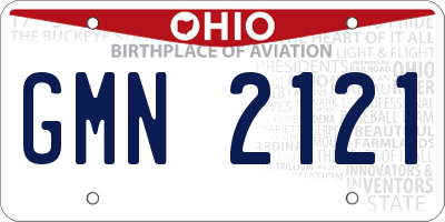 OH license plate GMN2121