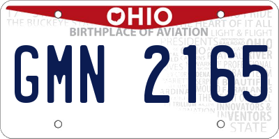 OH license plate GMN2165