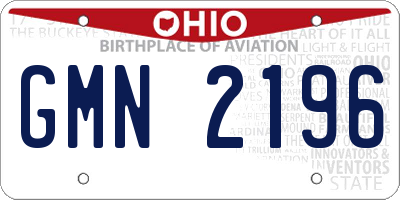 OH license plate GMN2196