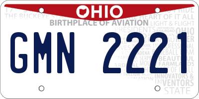 OH license plate GMN2221