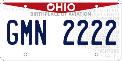 OH license plate GMN2222
