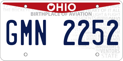OH license plate GMN2252