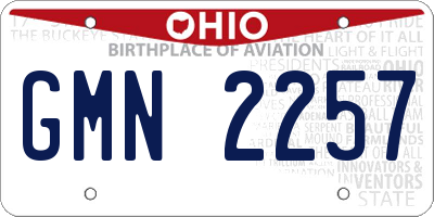 OH license plate GMN2257