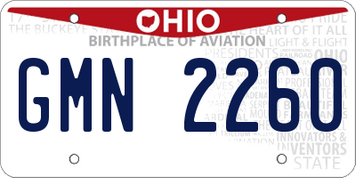 OH license plate GMN2260