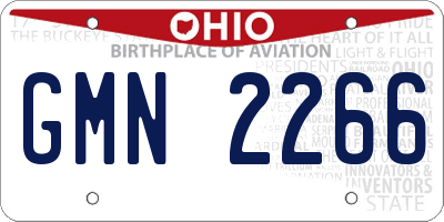 OH license plate GMN2266
