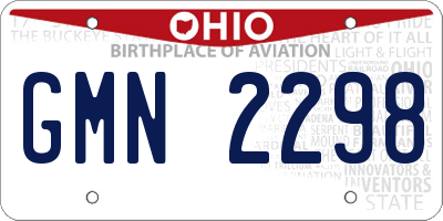 OH license plate GMN2298