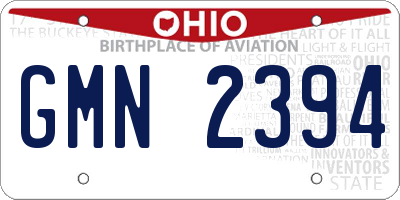OH license plate GMN2394