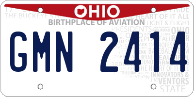 OH license plate GMN2414