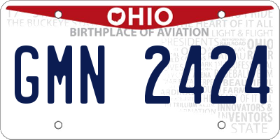 OH license plate GMN2424