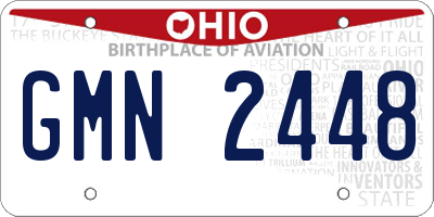 OH license plate GMN2448
