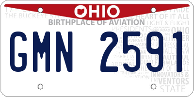 OH license plate GMN2591