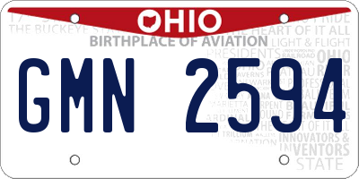OH license plate GMN2594