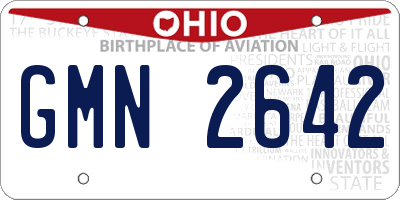 OH license plate GMN2642