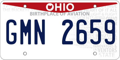 OH license plate GMN2659