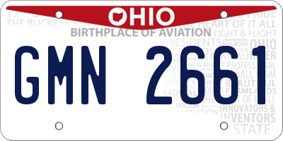 OH license plate GMN2661