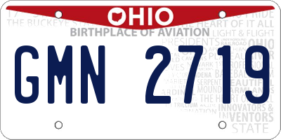 OH license plate GMN2719