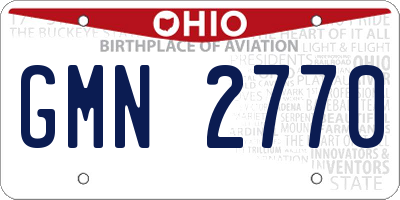OH license plate GMN2770
