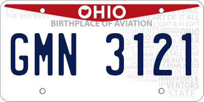 OH license plate GMN3121