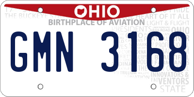 OH license plate GMN3168