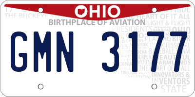OH license plate GMN3177