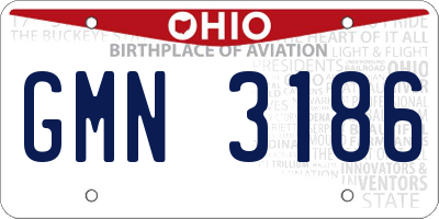 OH license plate GMN3186