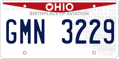 OH license plate GMN3229