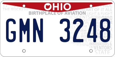 OH license plate GMN3248