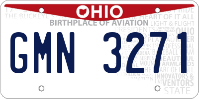OH license plate GMN3271