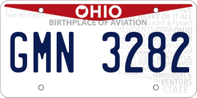 OH license plate GMN3282