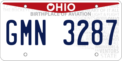 OH license plate GMN3287