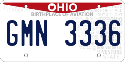 OH license plate GMN3336
