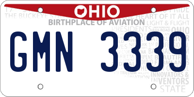 OH license plate GMN3339