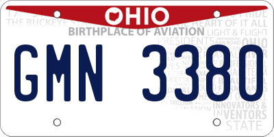 OH license plate GMN3380