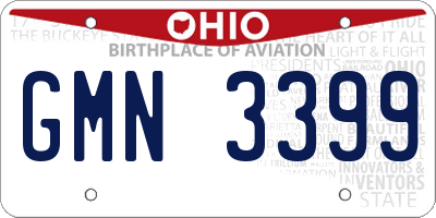 OH license plate GMN3399